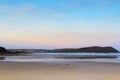 Early morning view over the beach at Polzeath Royalty Free Stock Photo