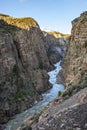 Early morning view of Shoshone Canyon near Cody Wyoming