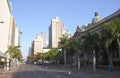 Early Morning View of Smith Street outside Durban City Hall Royalty Free Stock Photo