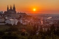 Early morning view of St. Vitus cathedral and the Lesser Side in Prague, Czech Republ Royalty Free Stock Photo