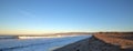 Early morning view of Surfers Knoll beach with tidal erosion at Ventura California USA Royalty Free Stock Photo