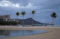 Early morning on waikiki beach