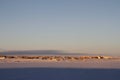 Early morning winter sunrise over Cambridge Bay, Nunavut Royalty Free Stock Photo