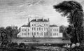 Antique Illustration of Historic English Manor House