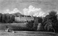 Antique Illustration of Historic Manor House Landscape of South East England