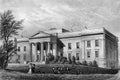 Antique Illustration of  Historic Hospital of Scottish City Royalty Free Stock Photo