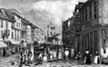 Antique Illustration of Historic Town Scene of South East England