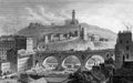 Antique Illustration of View of Historic Scottish City