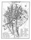 Antique Plan of Historic City of England