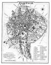 Antique Plan of Historic City of England