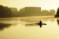 Early Rower on River Trent Royalty Free Stock Photo