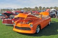 Awesome Orange Early 1950`s Ford Convertible Royalty Free Stock Photo