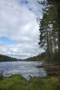 Early signs of fall at Breakneck Pond in Union, Connecticut. Royalty Free Stock Photo