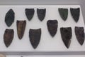 Early small bronze triangular daggers, ivory handles of daggers and knives. Mesara vaulted tombs and Trapeza Cave, 3000-1800 BC