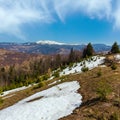 Early spring Carpathian mountains Royalty Free Stock Photo