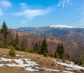 Early spring Carpathian mountains Royalty Free Stock Photo