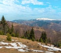 Early spring Carpathian mountains Royalty Free Stock Photo