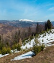 Early spring Carpathian mountains Royalty Free Stock Photo