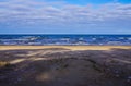 Early spring on the coast of the Gulf of Riga in Jurmala. Latvia Royalty Free Stock Photo