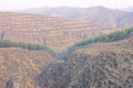 Spring Loess Plateau hills Royalty Free Stock Photo