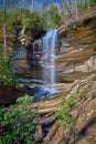 Early Spring at Moore Cove Waterfall in Pisgah National Forest near Brevard NC