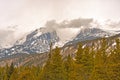 Early Spring Storm Clouds Above the Mountains Royalty Free Stock Photo