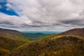 Early spring view of the Blue Ridge Mountains and Piedmont, in Shenandoah National Park, Virginia. Royalty Free Stock Photo