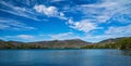 Early Spring View of Carvin Cove Reservoir and Tinker Mountain Royalty Free Stock Photo