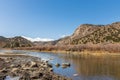Early spring view of the scenic Arkansas River Royalty Free Stock Photo