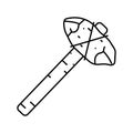 early stone tools human evolution line icon illustration