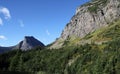 Early stretch of the Going To The Sun Road taking you up to Logan Pass, Glacier National Park, Montana, USA Royalty Free Stock Photo