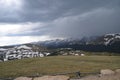 Summer in Rocky Mountain National Park: Mt Stratus, Mt Nimbus, Mt Cumulus, Howard Mtn, Mt Cirrus & Lead Mtn of Never Summer Mtns Royalty Free Stock Photo