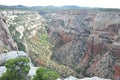 Summer in Colorado National Monument: Looking South Into Columbus Canyon from Cold Shivers Point Near Rim Rock Drive Royalty Free Stock Photo