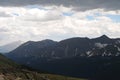 Summer in Rocky Mountain National Park: Stones Peak, Terra Tomah Mountain, Mount Julian and Forest Canyon From Gore Range Overlook Royalty Free Stock Photo