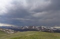 Summer in Rocky Mountain Natl Park: Storm Over Mt Stratus, Mt Nimbus, Mt Cumulus, Howard Mtn & Specimen Mtn of Never Summer Mtns Royalty Free Stock Photo