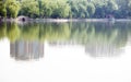 Picturesque scenery on the lake in early summer. Royalty Free Stock Photo