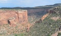 Early Summer in Colorado: Fallen Rock in Upper Ute Canyon Seen From Overlook Along Rim Rock Drive in Colorado National Monument Royalty Free Stock Photo