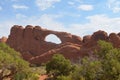 Early Summer in Utah: Skyline Arch in Arches National Park Royalty Free Stock Photo