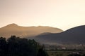 Early sunbeams illuminating Iguaque mountain