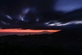 Early sunrise view from Gunung Batur volcano in Bali, Indonesia