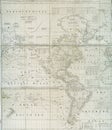 Early 18th century map of Western Hemisphere