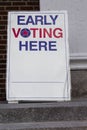 EARLY VOTING HERE Sign Royalty Free Stock Photo