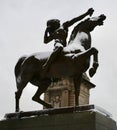 Snow Covered Bowman Sculpture