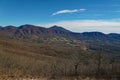 Early Winter View of the Blue Ridge Mountains, Virginia, USA Royalty Free Stock Photo