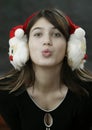 Earmuff with Santa Claus Royalty Free Stock Photo