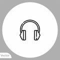 Earmuffs vector icon sign symbol Royalty Free Stock Photo