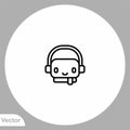 Earmuffs vector icon sign symbol Royalty Free Stock Photo
