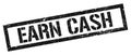 EARN CASH black grungy rectangle stamp