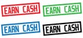 EARN CASH text, on rectangle border stamp sign. Royalty Free Stock Photo