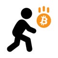 Free Bitcoin vector icon, decentralized digital currency
